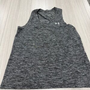 Women’s Under Armour Black and Gray Marled Performance Tank